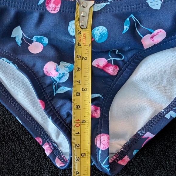 Oshkosh Bgosh Toddler Girls Cherry Ruffle Print Swim Bikini Tankini Set - Picture 7 of 7